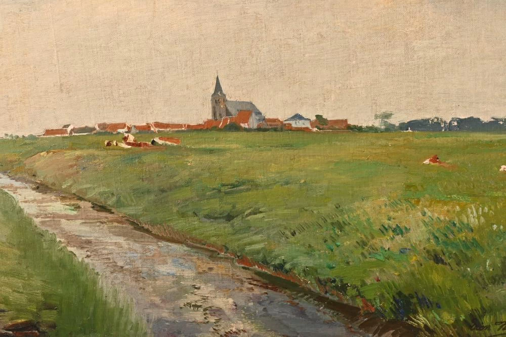 Sei paesaggi. Nafraiture - Carmelo nelle Fiandre, Heist sur Mer, Paesaggio a Nafraiture (1895), Heist, Ardenne